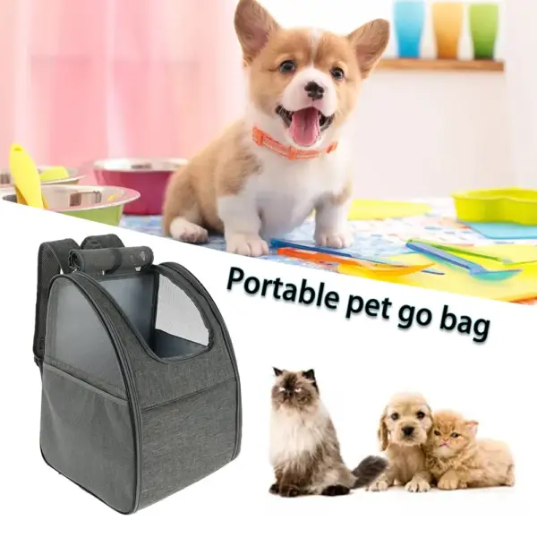 Lightweight Small Dog Backpack with Front Opening and Mesh - Image 2