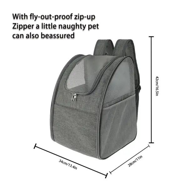 Lightweight Small Dog Backpack with Front Opening and Mesh - Image 5