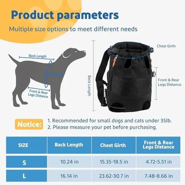 Outdoor Doggy Backpack – Stylish and Secure Dog Carrier Travel Bag for Small & Large Dogs - Image 9