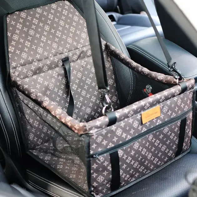 Foldable Dog Car Carrier Seat - Waterproof Travel Mat & Bag