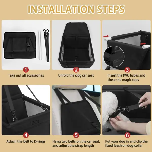Dog Carrier for Car | Removable Pet Bed & Safety Seat - Image 6