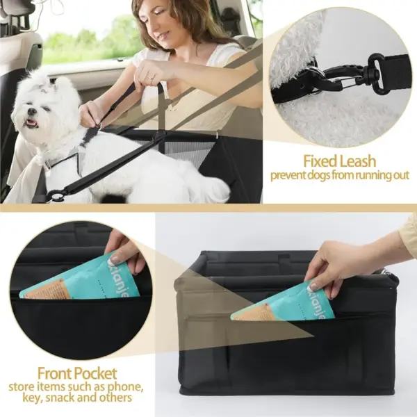 Dog Carrier for Car | Removable Pet Bed & Safety Seat - Image 3