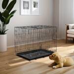 Small Dog Cage | Metal Pet Cage with Detachable Toilet