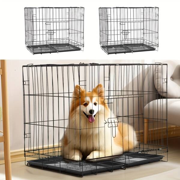 Small Dog Cage | Metal Pet Cage with Detachable Toilet - Image 7