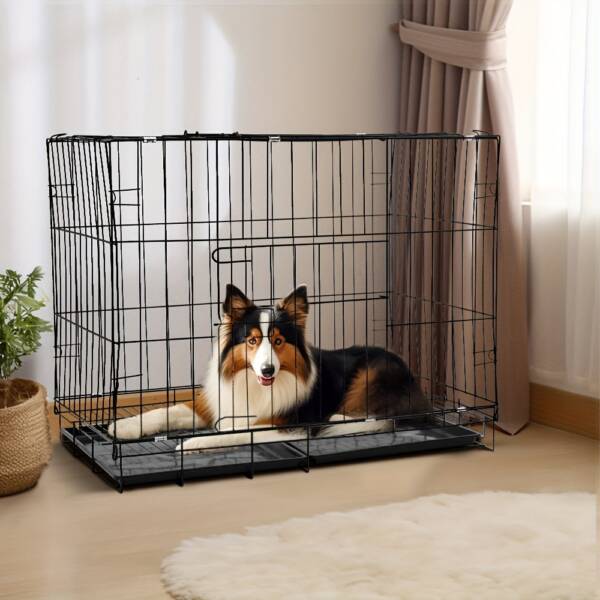 Small Dog Cage | Metal Pet Cage with Detachable Toilet - Image 6