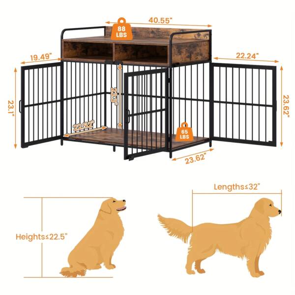 Small Dog Cage with Storage Drawer - Furniture Style - Image 6