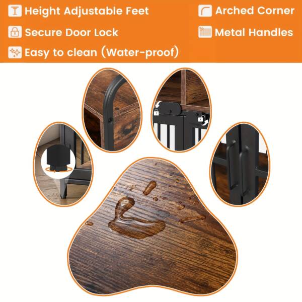 Small Dog Cage with Storage Drawer - Furniture Style - Image 11