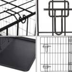 Puppy & Large Dog Crate - Strong Metal Dog Carrier Cage