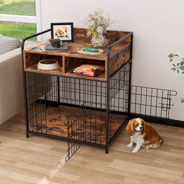 Small Dog Cage with Storage Drawer - Furniture Style - Image 7