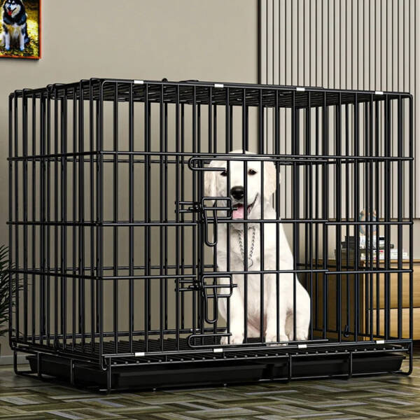 Dog Cage Small to Large | Foldable Metal Kennel with Tray - Image 2