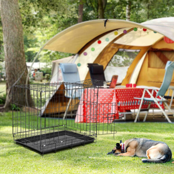 Dog Cage Small to Large | Metal Pet Crate with Pull-Out Tray - Image 2