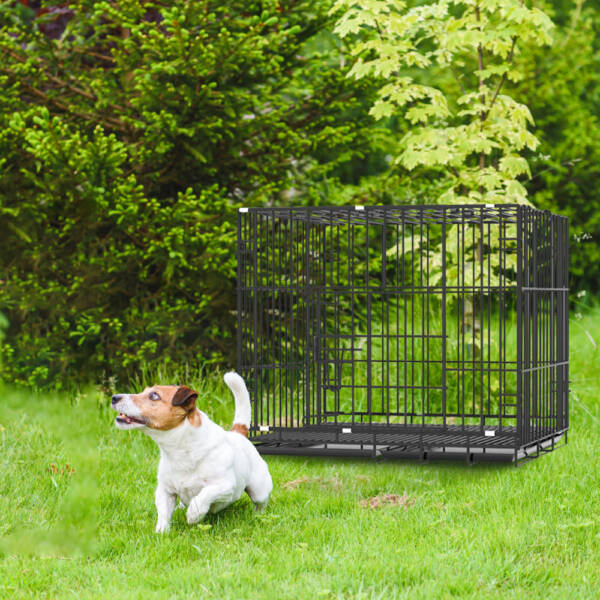 Dog Cage Small to Large | Foldable Metal Kennel with Tray - Image 12