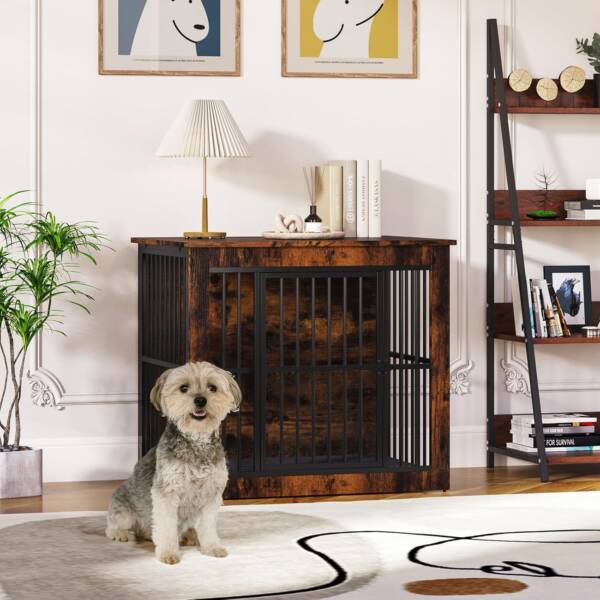 Small & Medium Dog Cage - Vintage Furniture Kennel - Image 7