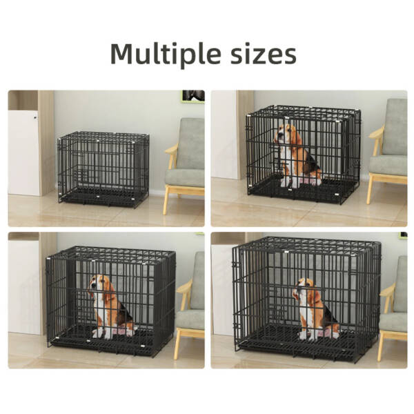 Dog Cage Small to Large | Foldable Metal Kennel with Tray - Image 3