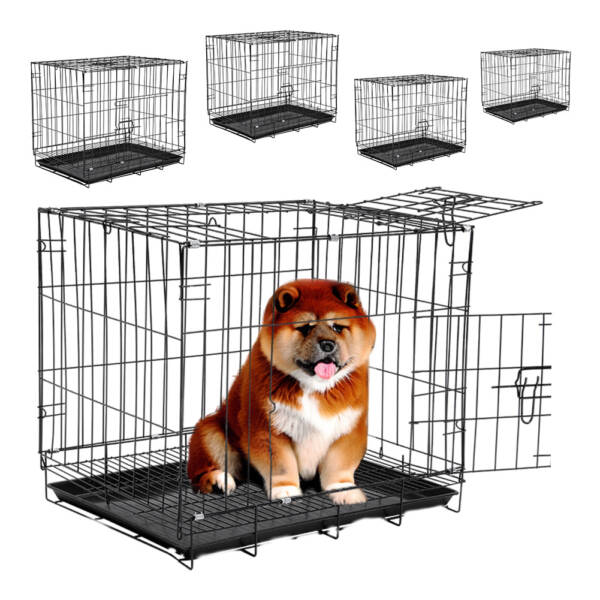Dog Cage Small to Large | Metal Pet Crate with Pull-Out Tray - Image 3