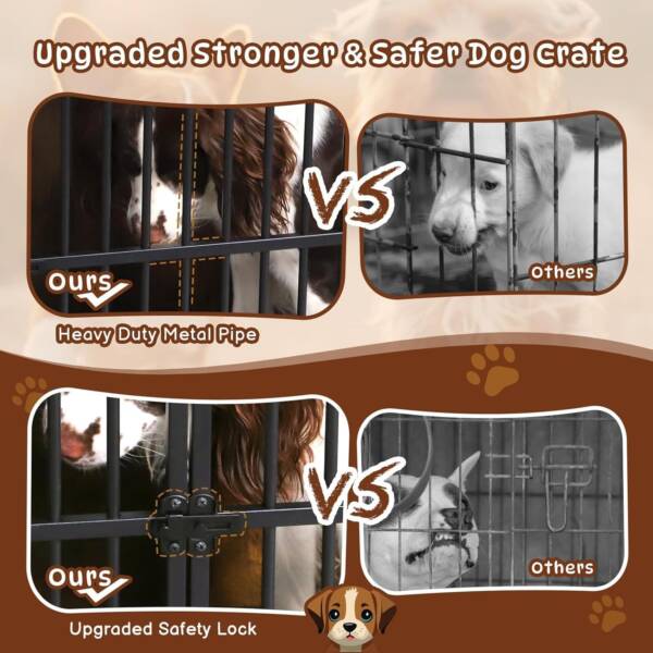 Small & Medium Dog Cage - Vintage Furniture Kennel - Image 4
