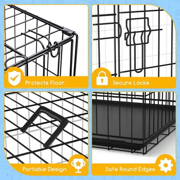 Small, Medium & Large Dog Cage | Foldable Metal Pet Crate - Image 3