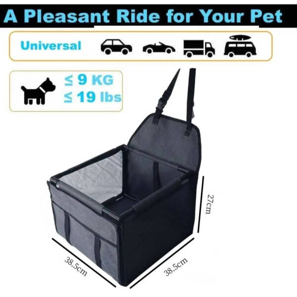 Small Dog Car Seat with Waterproof Base & Mesh Window - Image 2