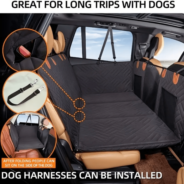 Large Dog Car Seat Cover with Hard Bottom Support - Image 8