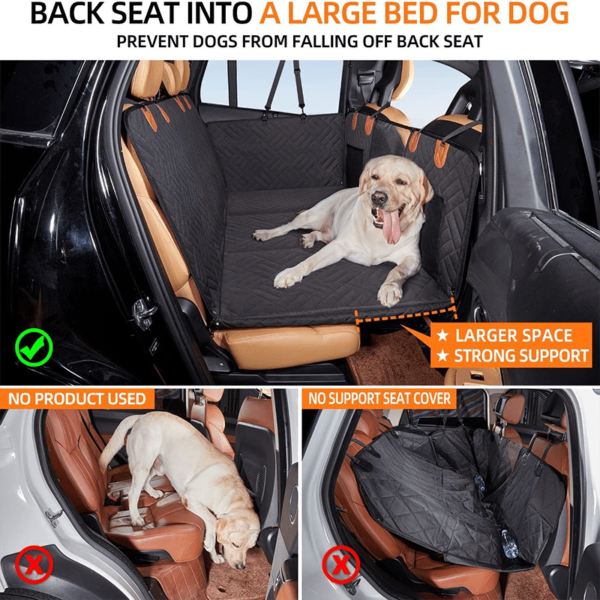 Large Dog Car Seat Cover with Hard Bottom Support - Image 10