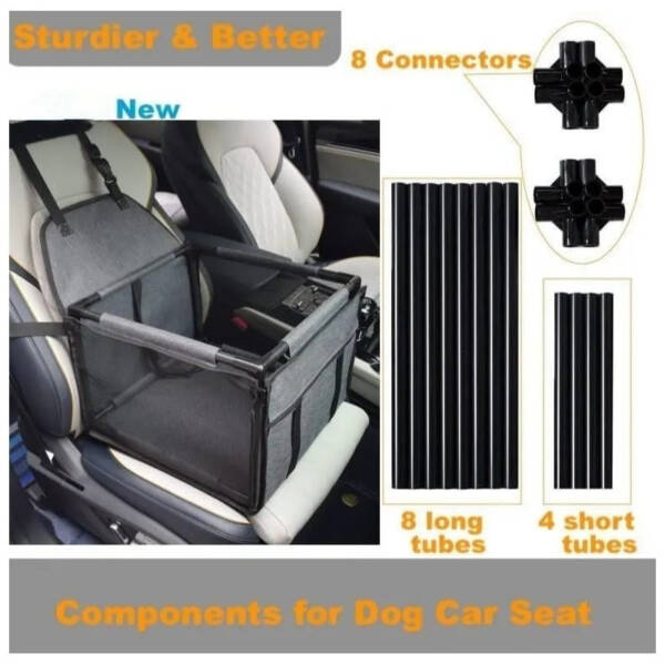 Small Dog Car Seat with Waterproof Base & Mesh Window - Image 3