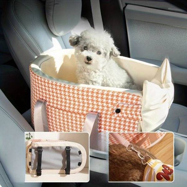 Dog Car Seat with Safety Harness & Non-Slip Base - Image 5
