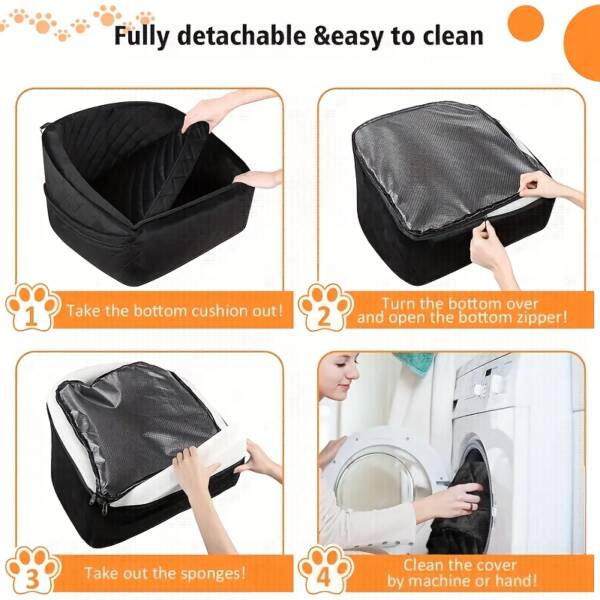 Adjustable Dog Car Seat Carrier with Belt for Safe Journeys - Image 8